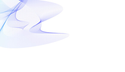 Abstract gradient swirling wave lines frame. transparent illustration modern on transparent background.