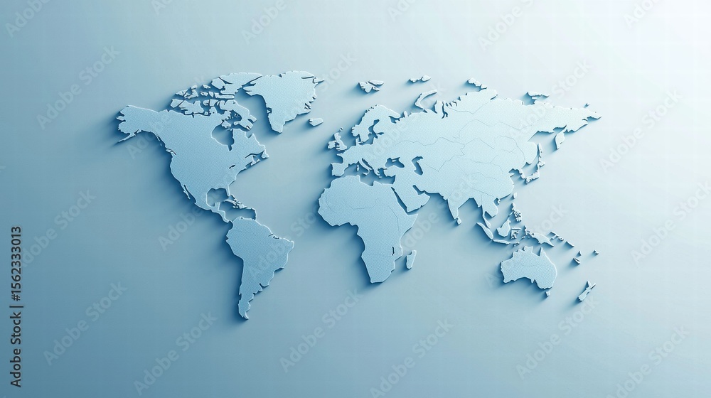 Poster flat vector world map a minimalist world map in vector format, ideal for presentations, infographics