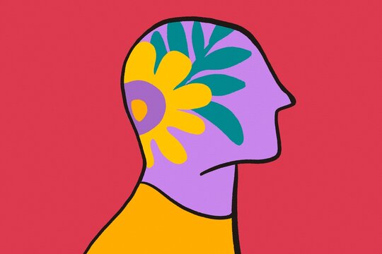 Abstract representation of mental health awareness