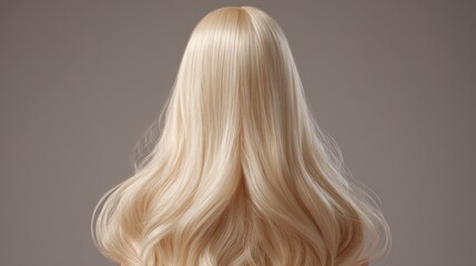 Naklejka premium Back of model with long blonde hair