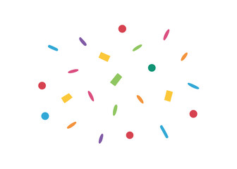 party streamers isolated on white background