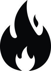 black flame icon