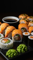 sushi and chopsticks