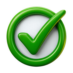 Green check mark within circular frame circle symbol
