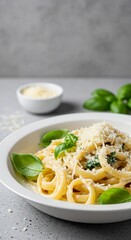 Creamy Parmesan Pasta with Fresh Basil