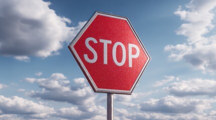 warning road sign stop