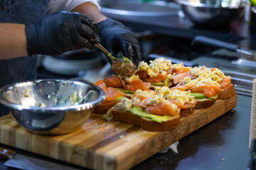 Mastering appetizer preparation in a busy kitchen during catering service