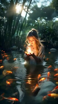 Playful Baby Monkey Drumming on Bongos in a Lush Jungle with Tropical Birds and Vibrant Flowers in the Background