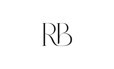 RB initial letters, monogram logo