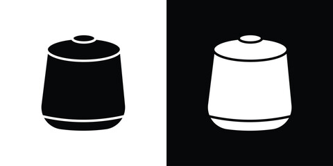 Coffee capsule icon isolated silhouette on white background. Vector illustration.