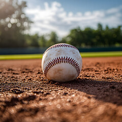 Baseball, Baseball Field at Sunset, Baseball Game Day with gas and filled  