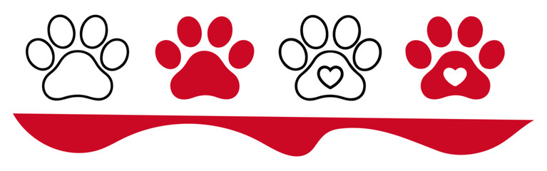 Paw Prints, Hearts, and Love A Collection of Adorable Pet Paw Prints Designs, Perfect for Pet Lovers and Animal Enthusiasts