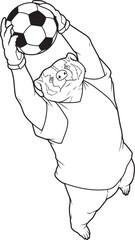 Badger Goalkeeper Soccer Animal Vector Graphic Art Illustration