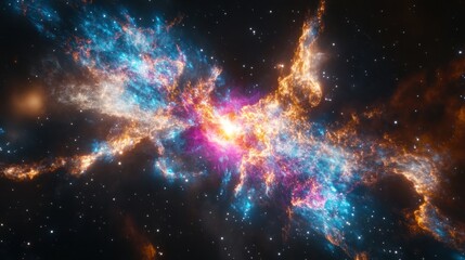 Fototapeta premium Colorful nebula in deep space