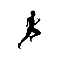 Running Silhouette Vector design