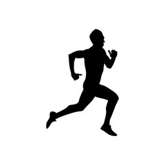 Running Silhouette Vector design