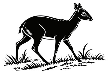 gayal sihouette black vector