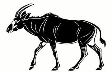 gayal sihouette black vector