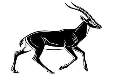 gayal sihouette black vector