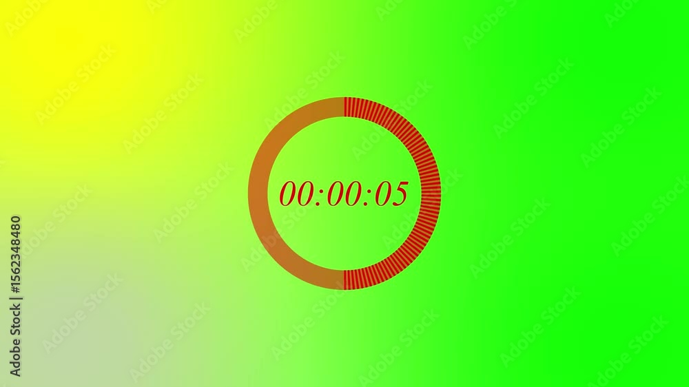 Poster 10 second countdown animation from 0 seconds to 10 second with alpha channel, 10 second countdown ti