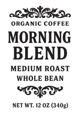 Coffee Label Design Black and White