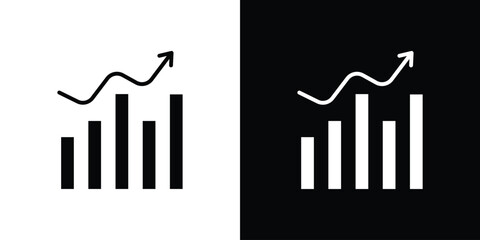 Stagflation icon isolated silhouette on white background. Vector illustration.