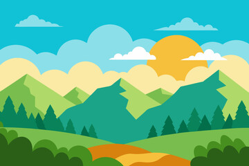 Obraz premium landscape with mountains