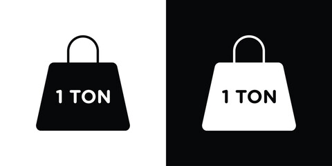 Tonne icon isolated silhouette on white background. Vector illustration.