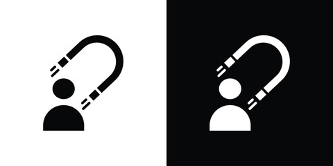 User engagement icon isolated silhouette on white background. Vector illustration.