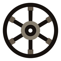 Obraz premium silhouette of a wheel of a wheel