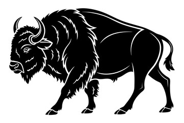buffalo sihouette black vector