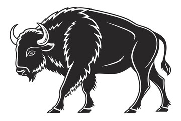 buffalo sihouette black vector © mst