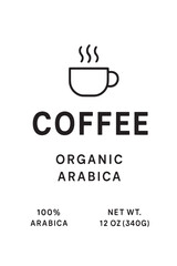 Coffee Label Design Black and White