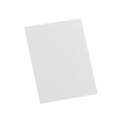 white paper reminder note isolated on white background 