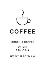 Coffee Label Design Black and White