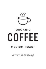 Coffee Label Design Black and White