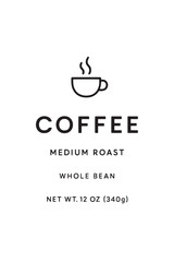 Coffee Label Design Black and White