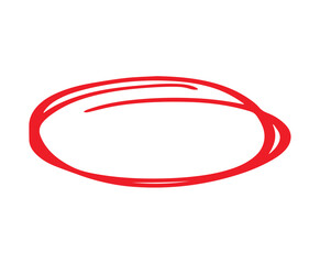 hand drawing different circles isolated on the transparent background, Handwritten red circle. For marking text, numbers, marker pen, pencil, logo, hand-drawn doodle grunge circle highlights