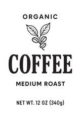 Coffee Label Design Black and White