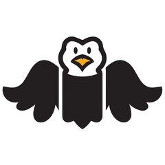 Obraz premium Minimalist Eagle Logo Vector in Silhouette Style – Powerful Bird Symbol for Security Firms, Military Branding, Sports Teams, Patriotic Designs, Outdoor Gear, and Corporate Identity Logos