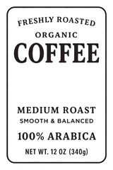Coffee Label Design Black and White
