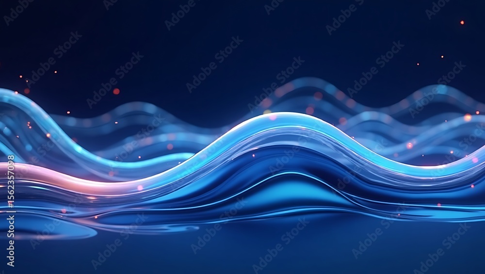 Poster abstract fluid glass dynamic 3d background. generative ai.