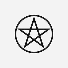 PENTACLE VECTOR SIGN BLACK SYMBOL