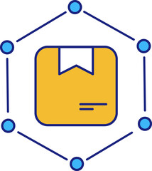 Web design vector icon with box business symbol for auto fuel gauge concept