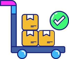 Free delivery truck icon for shipping and transport service design