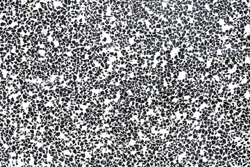 Black and white terrazzo texture. Abstract pebble pattern background. Stone mosaic effect. Seamless...