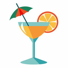 cocktail on a blue background