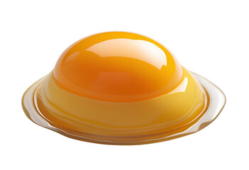 Fototapeta premium Egg yolk isolated. Raw yellow center with clipping path display.