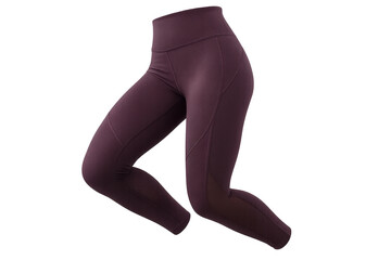 Maroon leggings isolated on transparent background, sportswear for fitness