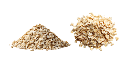 oat flakes on a white background